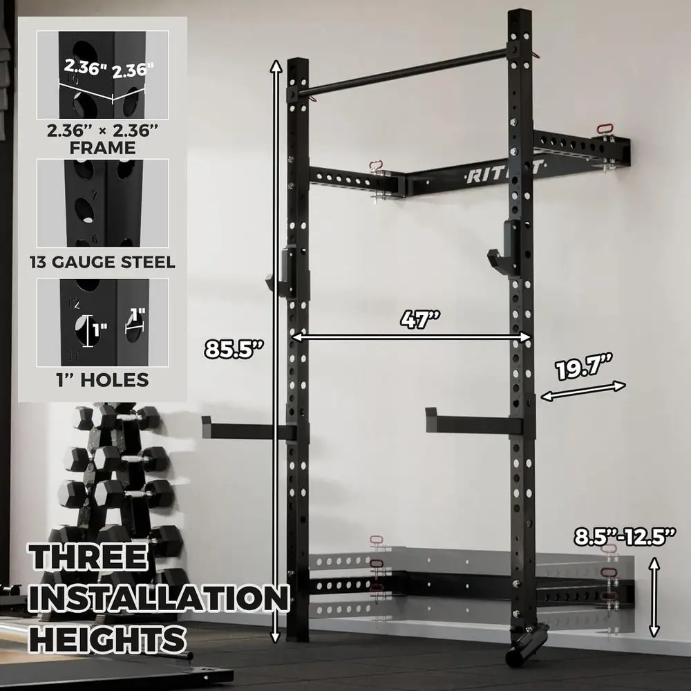 Rack de squat mural compact po - Home Gym Designs avis et prix